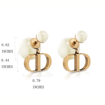 Personalized Pearl Stud Earrings for Women - Custom Gold Jewelry