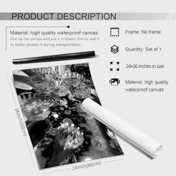 CITXJUM Funky Bar Cocktail Posters Vintage Black and White Canvas Wall Art Champagne Cheers Prints B...