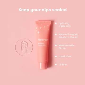 Frida Mom Nipple Cream and Saline Spray Set, Breastfeeding Essentials for New Moms, Cracked Nipple Saline Spray and No-Mess Cream, 2pc Set