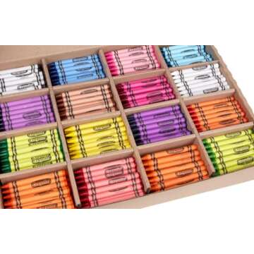 Crayola Bulk Crayon Classpack - 800ct (16 Colors), Back to School Supplies, Kids Crayons, Teacher Classroom Must Haves, 3+