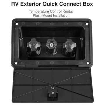 Dura Faucet DF-SA189-BK RV Exterior Quick Connect Detachable Sprayer, Hose, Port, and Spray Box Kit (Black)