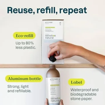 ATTITUDE Body Wash for Sensitive Skin Eco-Friendly Shower Gel