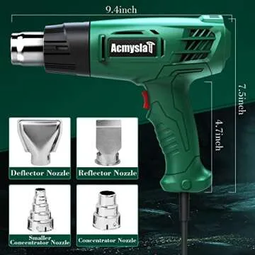 AcmyslaT Heat Gun 1800W Fast Heating Tool for DIY