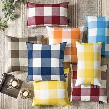 Gingham Buffalo Check Pillow Covers - Autumn Decor Accents