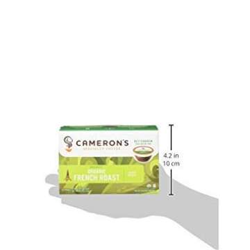 Cameron's Coffee Single Serve Pods, Organic French Roast, 12 Count (Pack of 6)