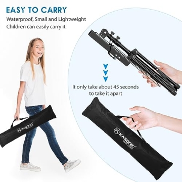 K KASONIC 2 in 1 Music Stand - Metal, Black Design