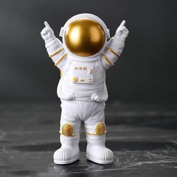 Ni-JASW Astronaut Statues Set for Home Decor Gifts