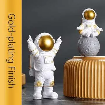 Ni-JASW Astronaut Statues Set for Home Decor Gifts