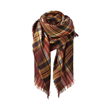 Classic Winter Scarf with Tassels for Women