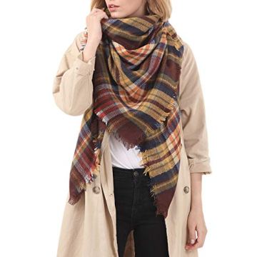 Classic Winter Scarf with Tassels for Women