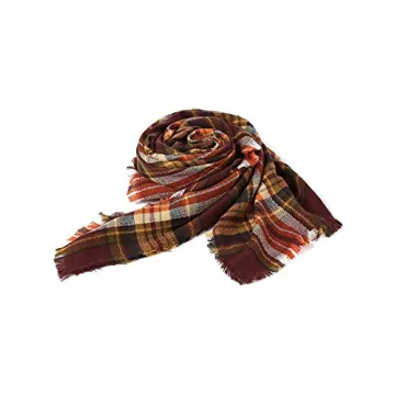 Classic Winter Scarf with Tassels for Women