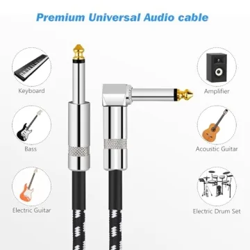 Xaspac 10FT Guitar Instrument Cable for All Instruments