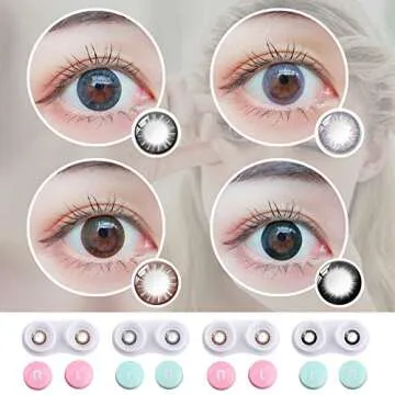 cauyuan Contact Lens Case Portable Travel Box with Mirror Tweezers Remover Tool Solution Bottle