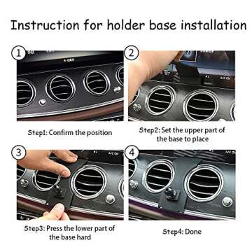 LUNQIN Car Phone Holder for 2016-2023 Mercedes Benz E Class E300 E200 E260 E220d 2018-2023 CLS Class CLS350 CLS450 Auto Accessories Navigation Bracket Interior Decoration Mobile Cell Phone Mount