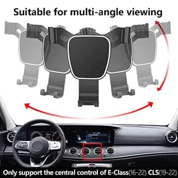 LUNQIN Car Phone Holder for 2016-2023 Mercedes Benz E Class E300 E200 E260 E220d 2018-2023 CLS Class CLS350 CLS450 Auto Accessories Navigation Bracket Interior Decoration Mobile Cell Phone Mount