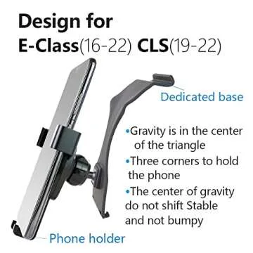 LUNQIN Car Phone Holder for 2016-2023 Mercedes Benz E Class E300 E200 E260 E220d 2018-2023 CLS Class CLS350 CLS450 Auto Accessories Navigation Bracket Interior Decoration Mobile Cell Phone Mount