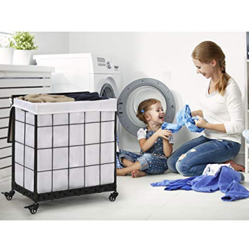 Durable Laundry Hamper with Removable Liner and Wheels