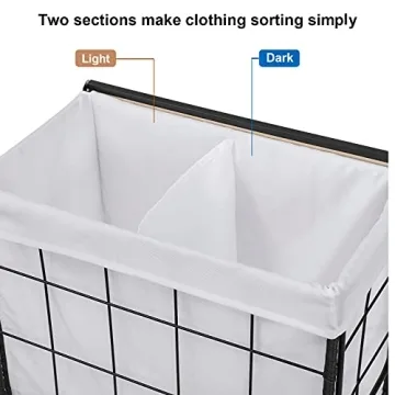 Durable Laundry Hamper with Removable Liner and Wheels