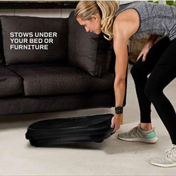 Lifepro Waver Mini Vibration Plate - Whole Body Vibration Platform Exercise Machine - Home & Travel Workout Equipment for Weight Loss, Toning & Wellness - Max User Weight 260lbs