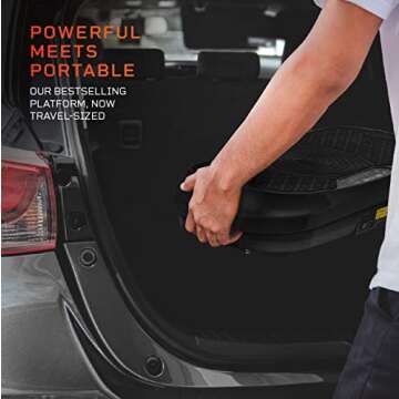 Lifepro Waver Mini Vibration Plate - Whole Body Vibration Platform Exercise Machine - Home & Travel Workout Equipment for Weight Loss, Toning & Wellness - Max User Weight 260lbs