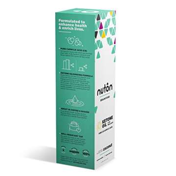 Nuton Pure C8 MCT Oil - 33.8 oz for Keto Energy Boost