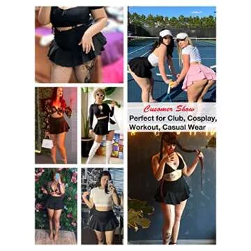 Avidlove Mini Skirt for Women Sexy Solid Ruffle Trim Lingerie Skirt Short High Waist Two Layer Hem Skirt(Black,L)