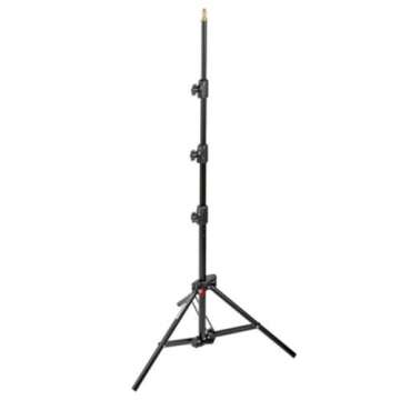 Manfrotto 1051BAC 83" Air Cushioned Aluminum Mini Compact Stand with 4-Sections & 3 Risers, Black - Pack of 3 Stands