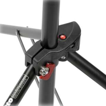 Manfrotto 1051BAC 83" Air Cushioned Aluminum Mini Compact Stand with 4-Sections & 3 Risers, Black - Pack of 3 Stands