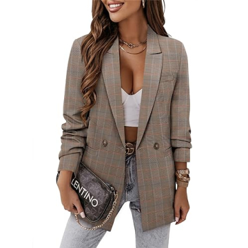 CRAZY GRID Women Business Casual Blazer - Stylish and Functional Workwear