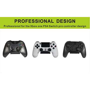 OAPRIRE Universal Controller Holder Wall Mount 2 Pack, Acrylic Controller Stand Gaming Accessories with Cable Clips, Build Your Game Fortresses (Black)