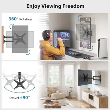 Full Motion TV Wall Mount for 13-42 Inch Screens