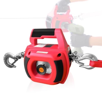 YATOINTO Portable Drill Winch 750 LB Pulling Capacity with 40 Feet Alloy Steel Wire Rope | Hand Winch for Lifting & Dragging