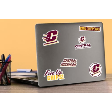 Central Michigan University Spirit Logo Stickers 50ct Variety Pack
