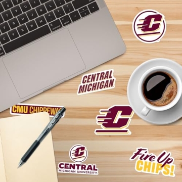 Central Michigan University Spirit Logo Stickers 50ct Variety Pack