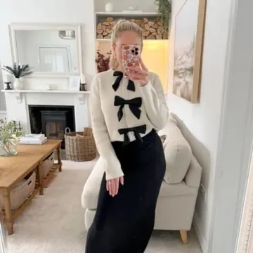 Chevara Bow Tie Long Sleeve Cardigan for Women