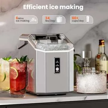 Electactic Nugget Ice Maker Countertop - 34lbs/24H