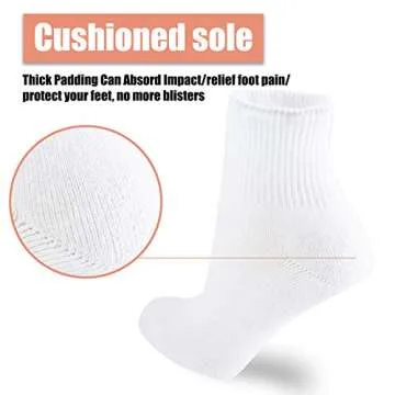 NevEND Comfortable Cotton Mini Crew Socks - 6 Pairs