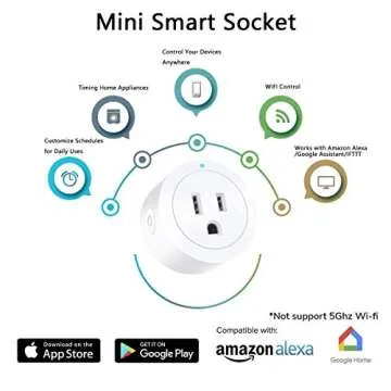 Amysen Smart Plug, Smart Home WiFi Outlet Works with Alexa, Echo, Google Home, No Hub Required, ETL & FCC Certified, 2.4G WiFi Only, 4 Pack (Plug 4 Pack New)