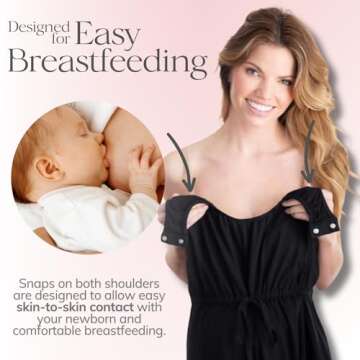 Stylish Labor and Delivery Gown for New Moms