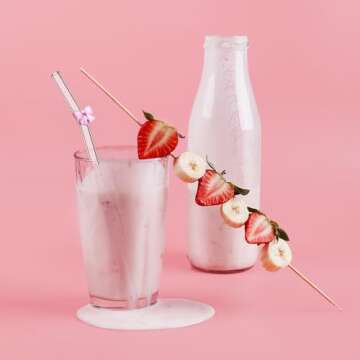 Charming 6-Pack Bow Reusable Glass Straws Set