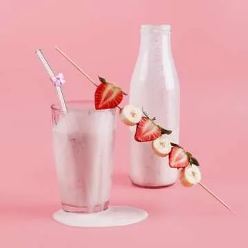 Charming 6-Pack Bow Reusable Glass Straws Set