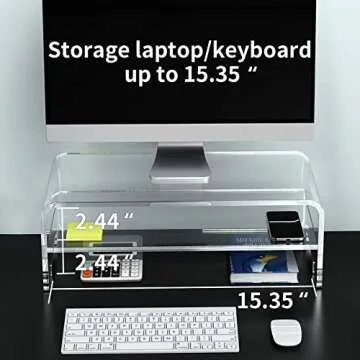 Elegant Zimilar Acrylic Monitor Stand Riser for Home Office