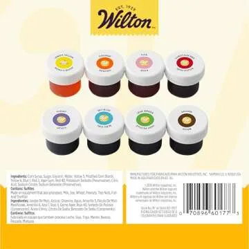 Wilton 8-Count Icing Colors for Cakes & Cupcakes, Gel-Based Colors for Frosting - Note that Packaging May Vary