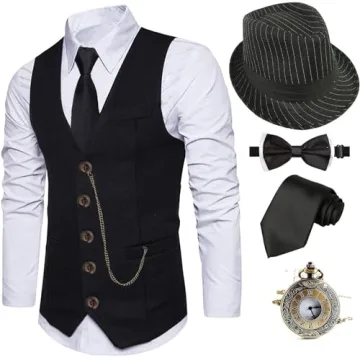 EFORLED 1920s Mens Gangster Costume Accessory Set Perfect for Great Gatsby Parties