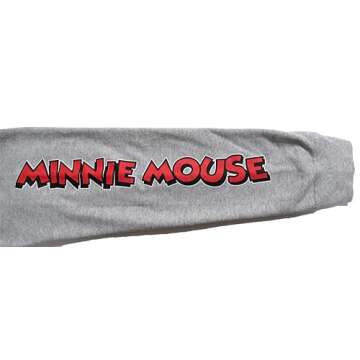 Disney Minnie Mouse Pullover Sweatshirt (US, Alpha, Large, Regular, Regular, Minnie Gray Heather)