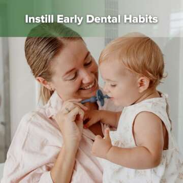 Haakaa 360° Baby Toothbrush with Suction Base - Gentle Cleaning for Infant Self-Brushing Training, ...