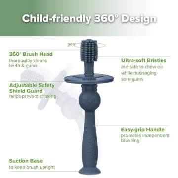 Haakaa 360° Baby Toothbrush - Safe Self-Brushing Training