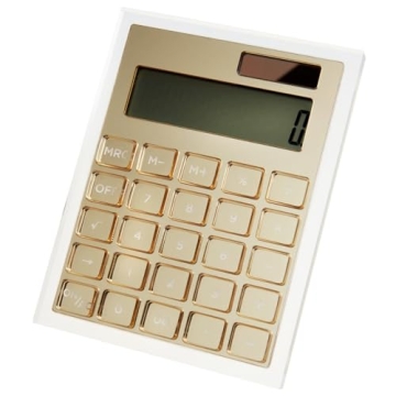 Russell+Hazel Clear Acrylic Calculator with Gold Hardware