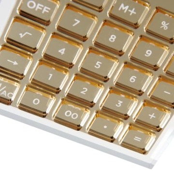 Russell+Hazel Clear Acrylic Calculator with Gold Hardware