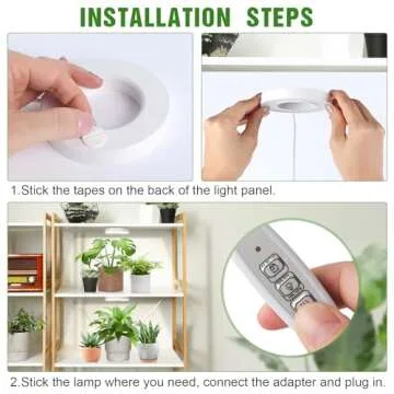 LORDEM Ceiling Grow Light for Indoor Plants, 96 LEDs Full Spectrum LED Plant Light, 5V Plant Lamp with 4/8/12H Auto Switch, 4 Dimmable Brightness Levels, Ideal for Small Plants, Dual Head, Corded